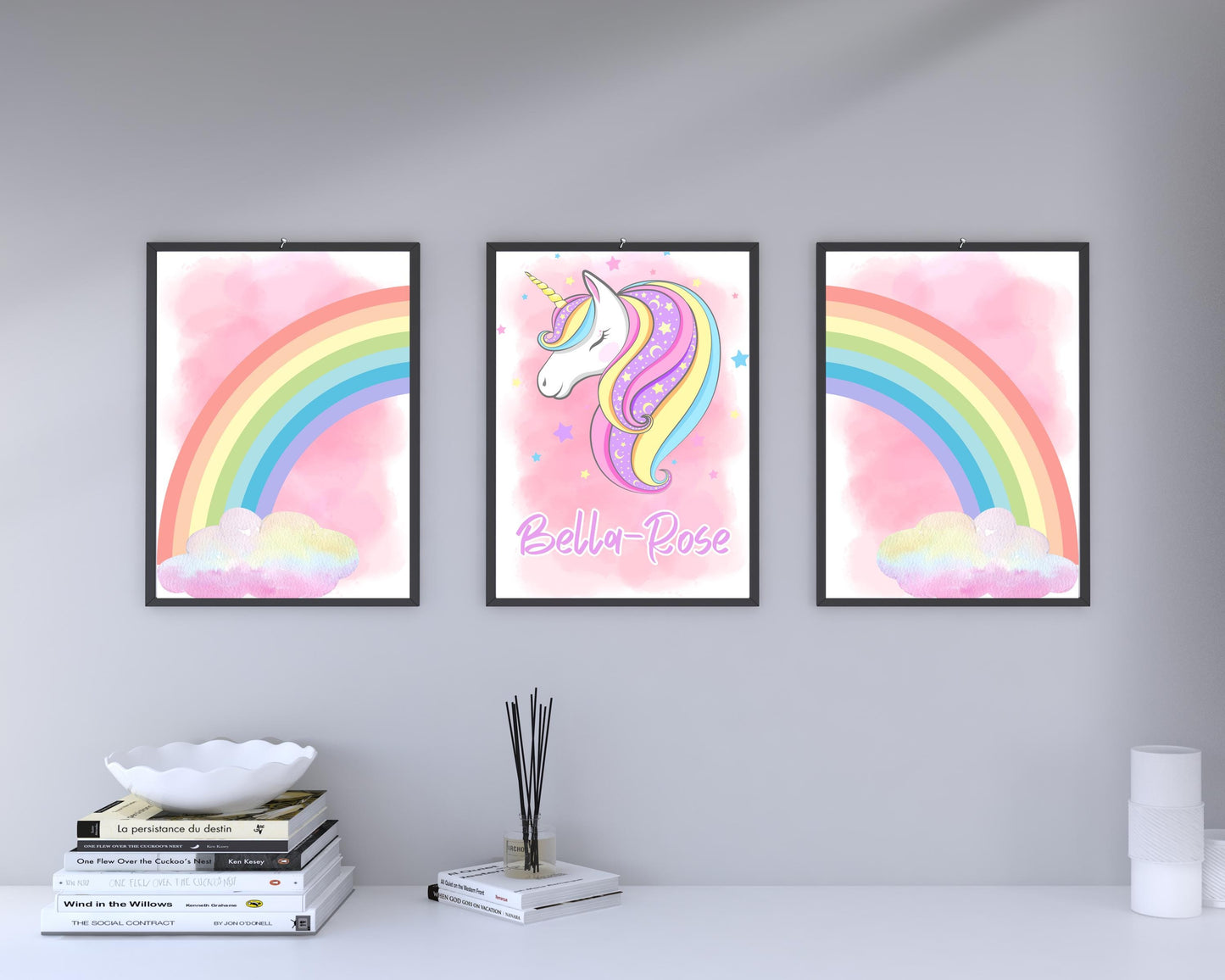 Set Of 3 A4|A3 Unicorn Prints