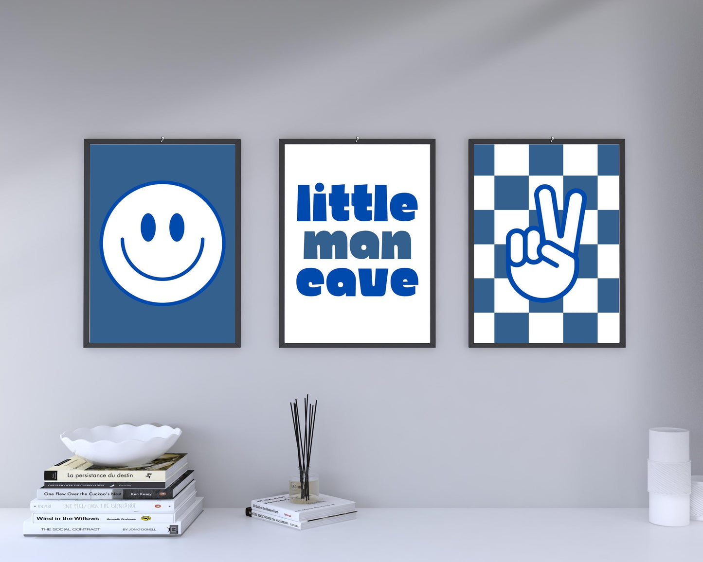 Set Of 3 A4|A3 Little Man Cave Prints