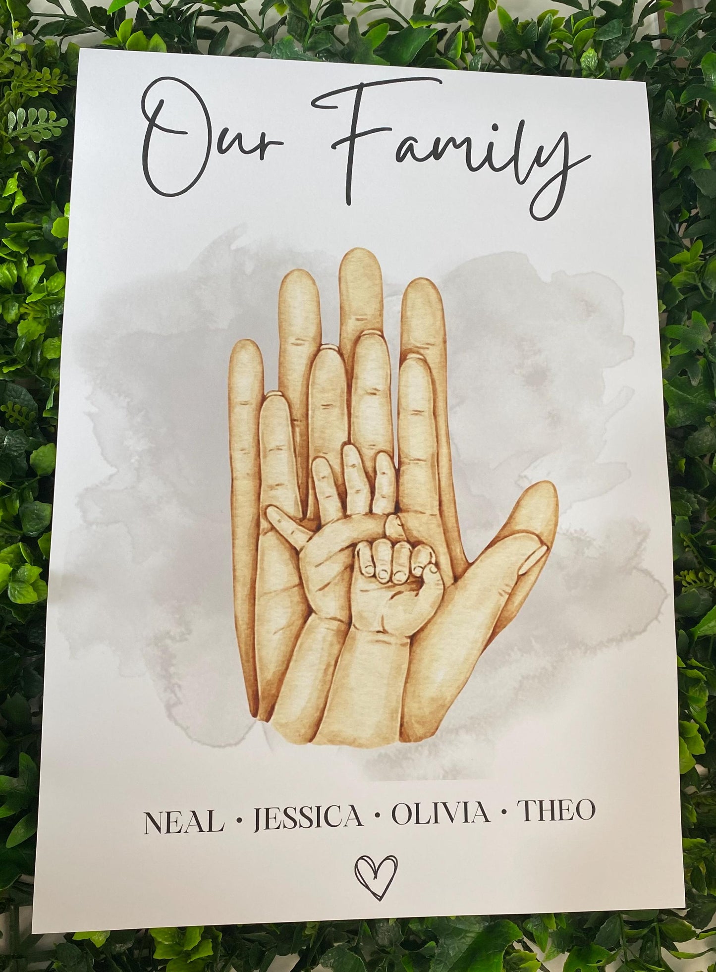 A4|A3 Our Family Palm Print