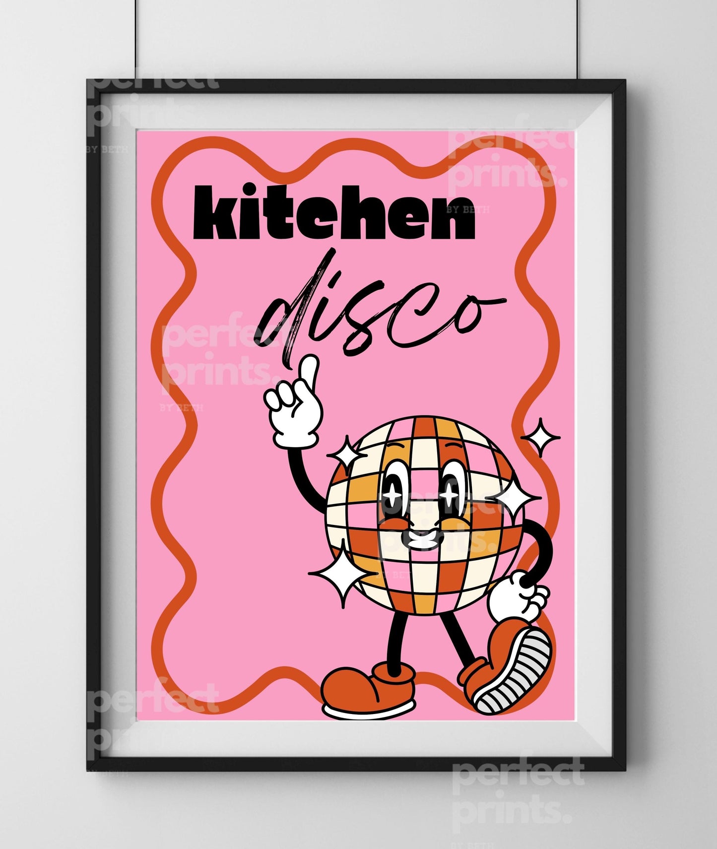 A4|A3 Kitchen Disco Bright Print