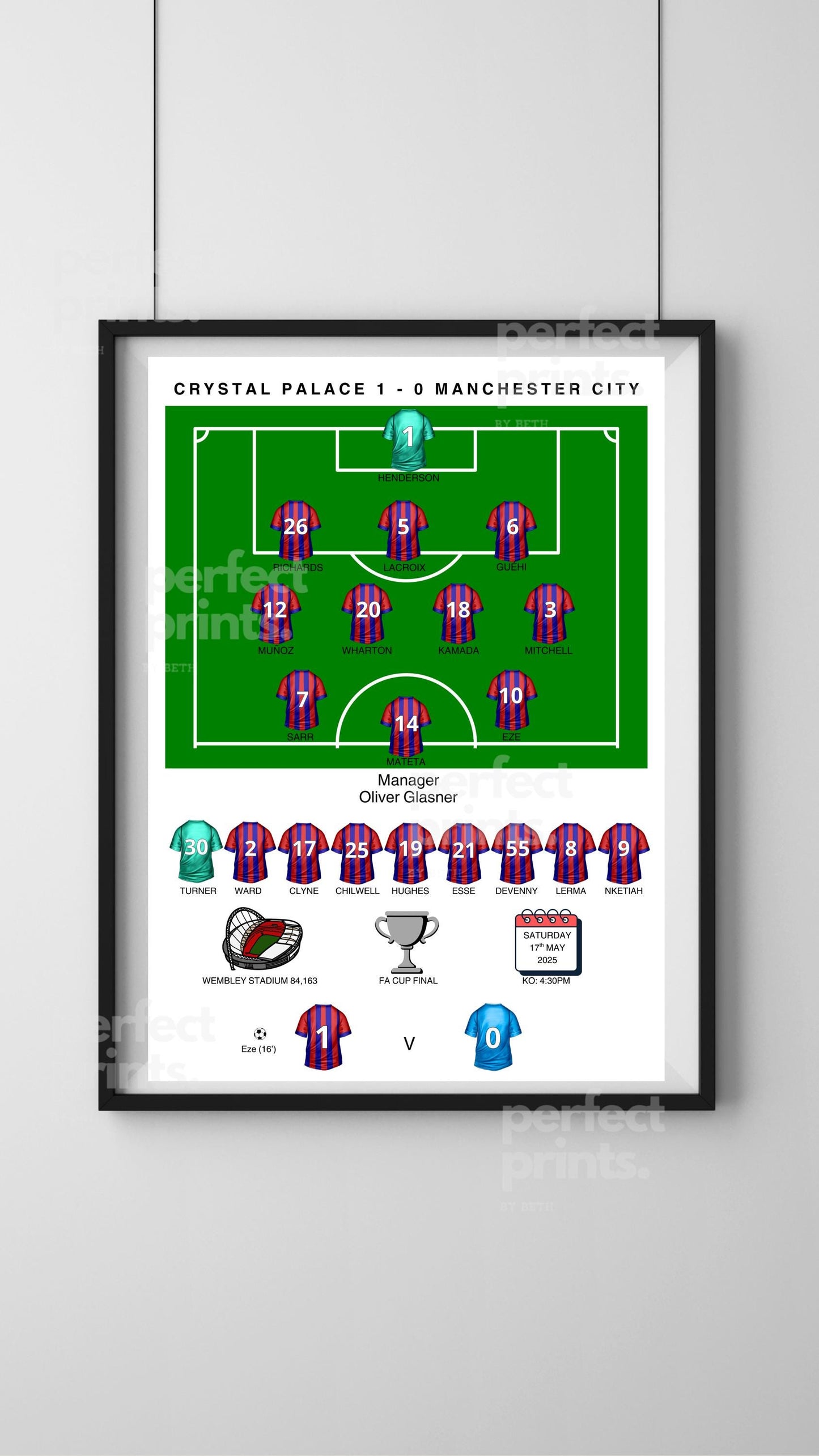 A4|A3 Crystal Palace FA Cup Winners Print