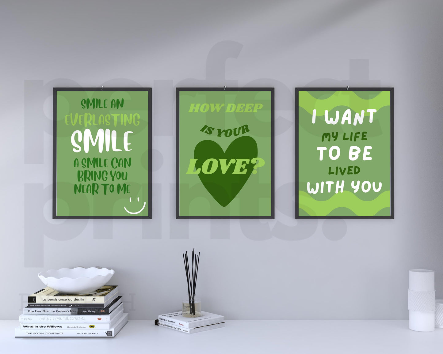 Set of 3 A4|A3 Bee Gees Song Lyrics Prints
