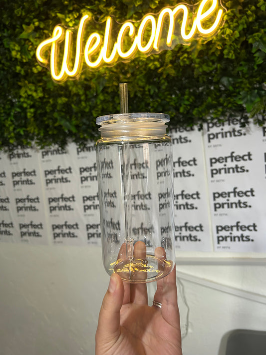 16oz clear plastic cup - over 40 designs to choose from