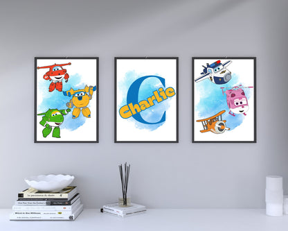 Set Of 3 A4|A3 Superwings Prints
