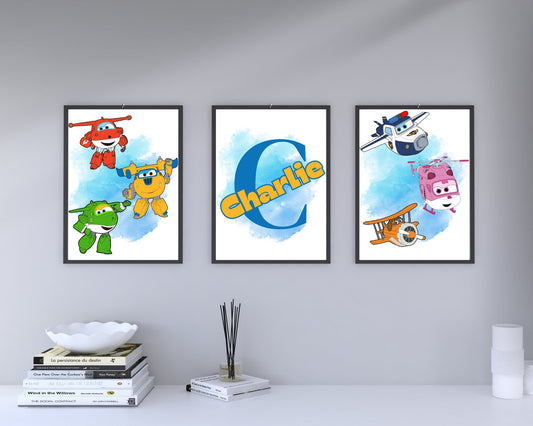 Set Of 3 A4|A3 Superwings Prints