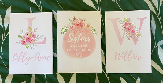 Set Of 3 A4|A3 Sisters Prints