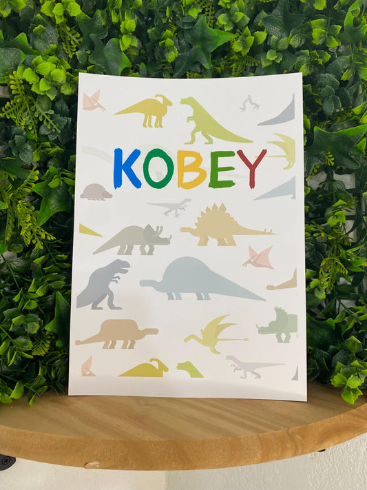 Set Of 3 Dinosaur Prints