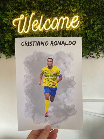 Set Of 6 A4|A3 Footballer Prints