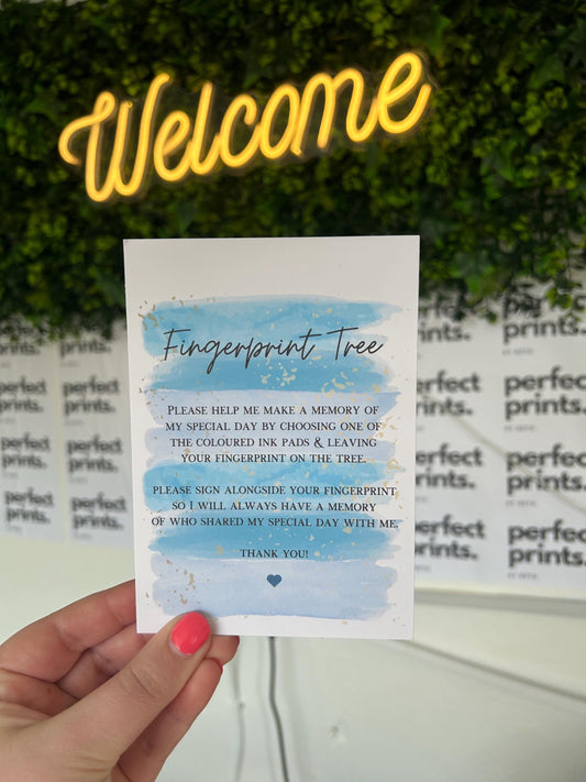 Fingerprint Guestbook For Christening Baptism