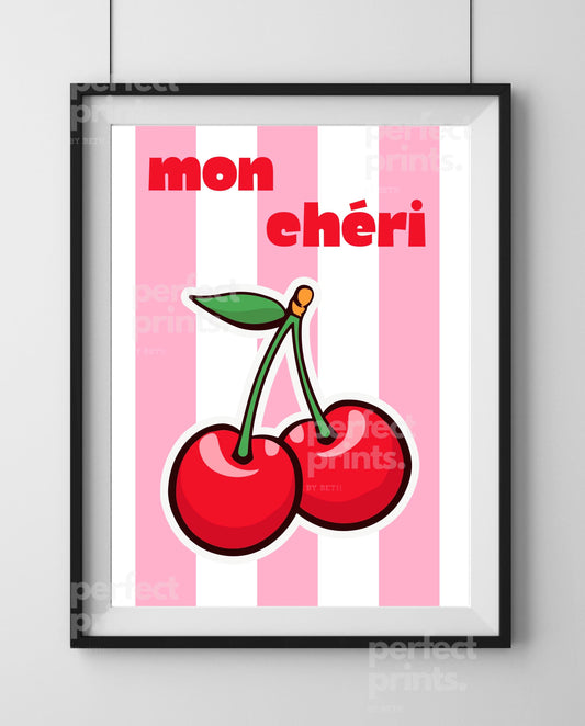 A4|A3 Mon Cheri Cherry Bright Print