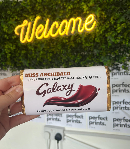 Personalised Teacher Galaxy Chocolate Wrapper